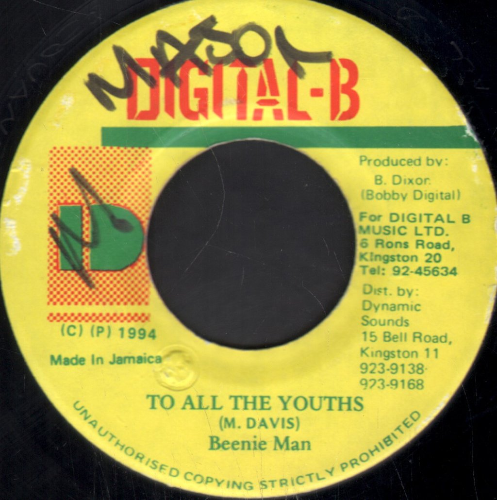 Beenie Man - To All The Youths - 7 Inch