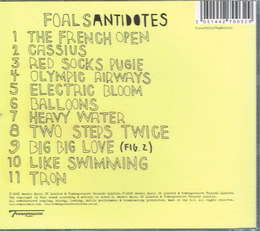 Foals - Antidotes - Cd
