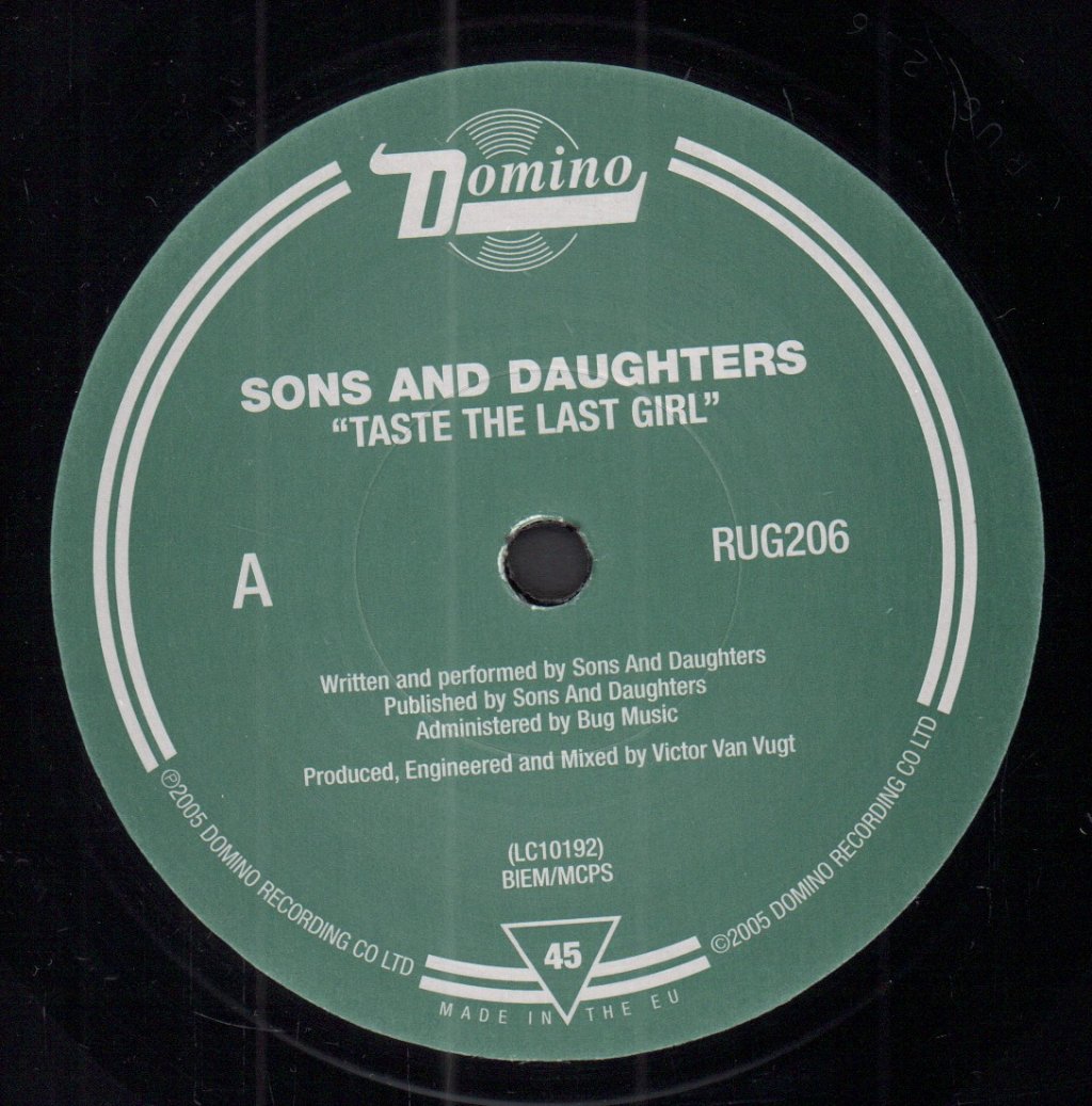 Sons And Daughters - Taste The Last Girl - 7 Inch