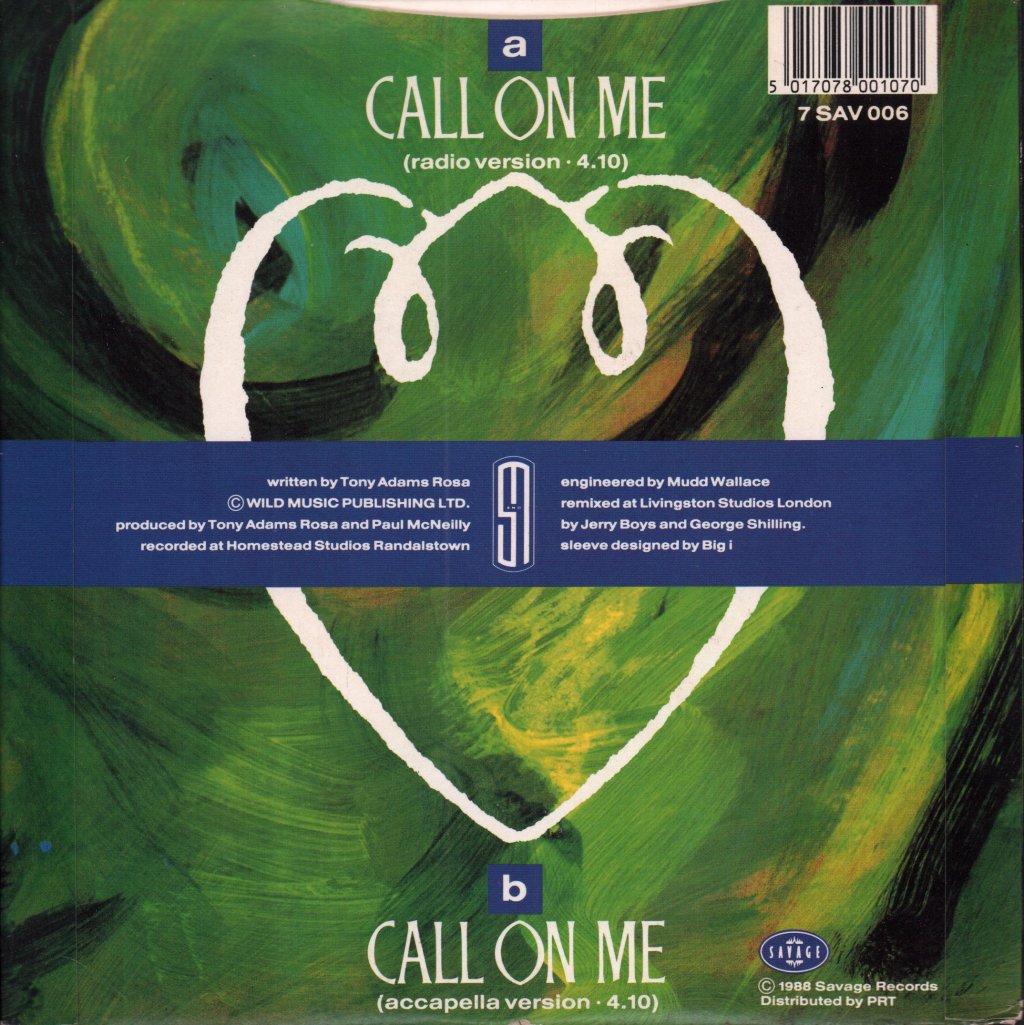 Dreaming In Colour - Call On Me - 7 Inch