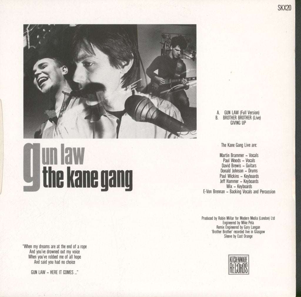 Kane Gang - Gun Law - 12 Inch