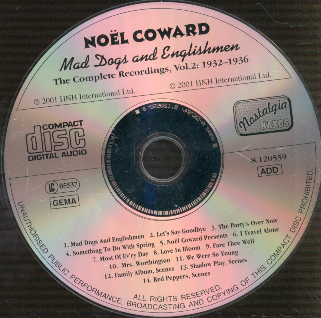 Noël Coward - Mad Dogs And Englishmen - The Complete Recordings, Vol.2: 1932-1936 - Cd