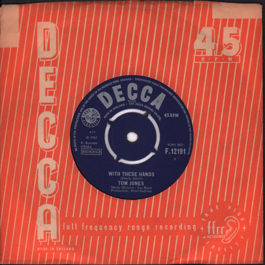 Tom Jones - With These Hands - 7 Inch