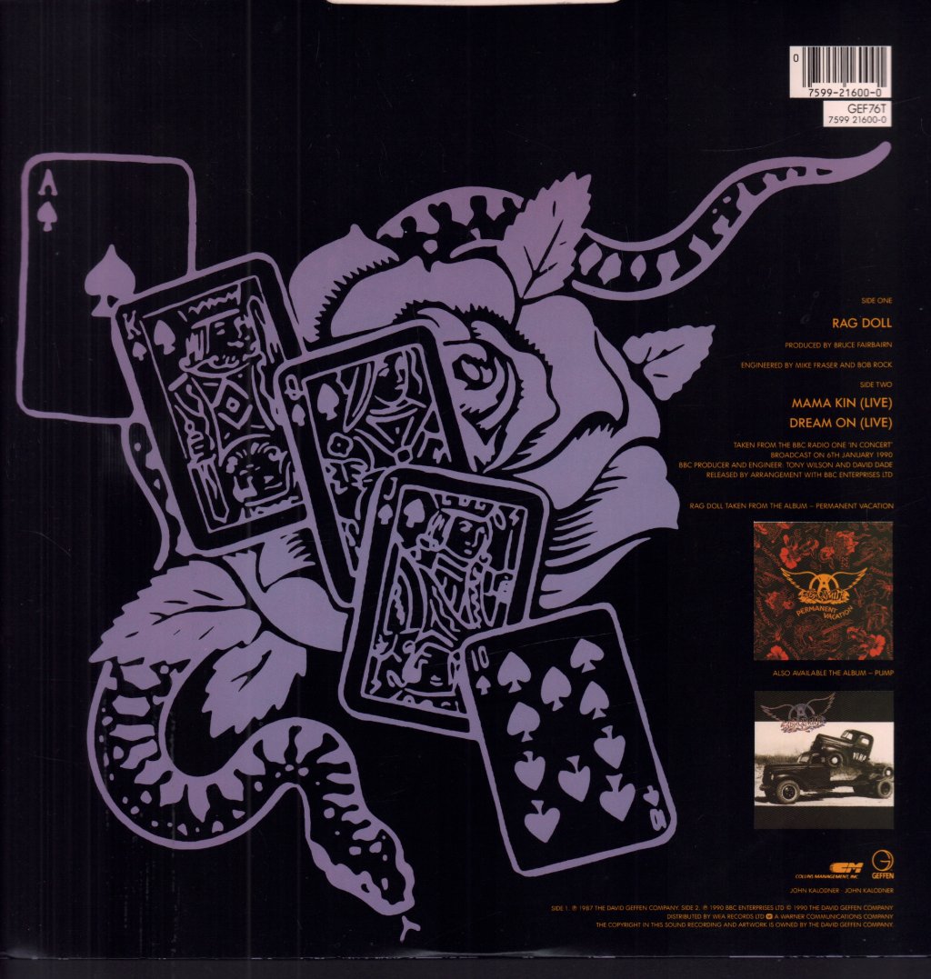 Aerosmith - Rag Doll - 12 Inch