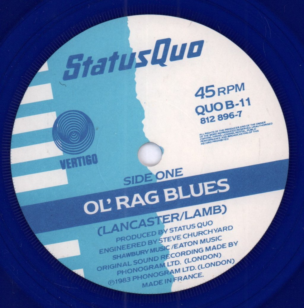 Status Quo - Ol Rag Blues - 7 Inch