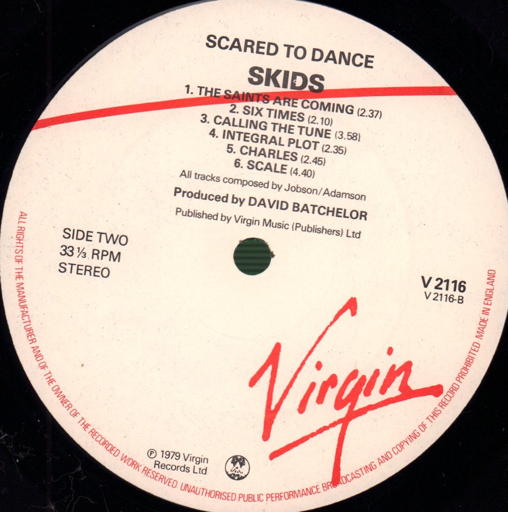 Skids - Scared To Dance - Lp