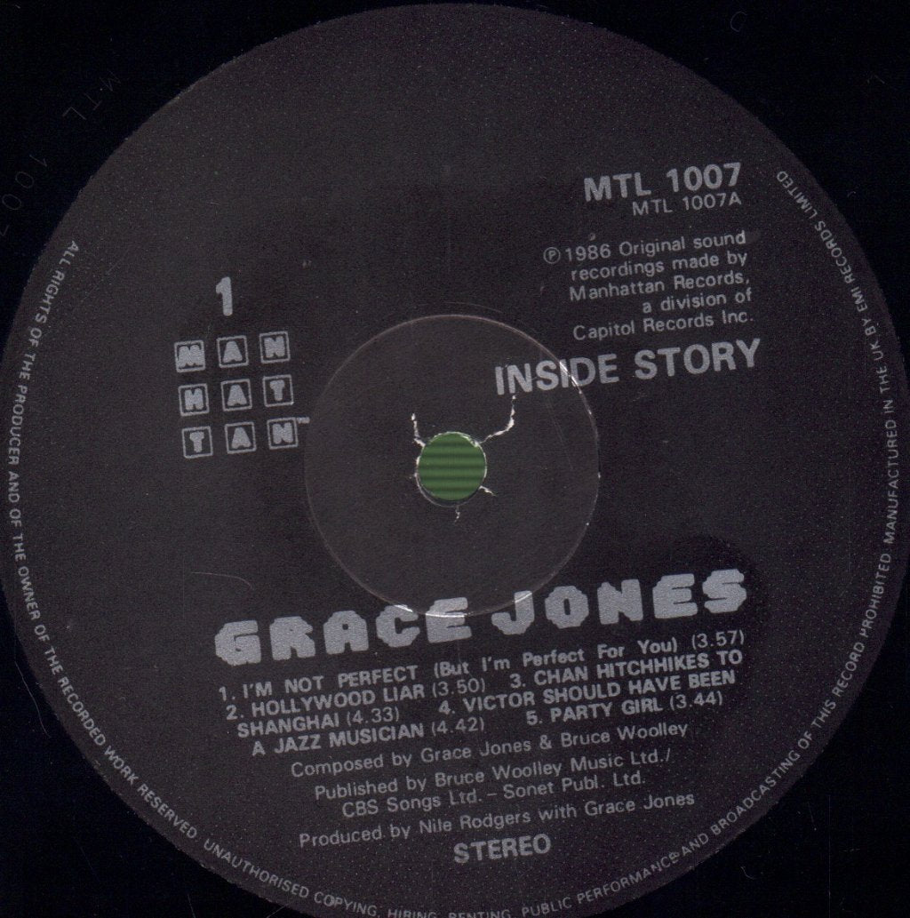 Grace Jones - Inside Story - Lp