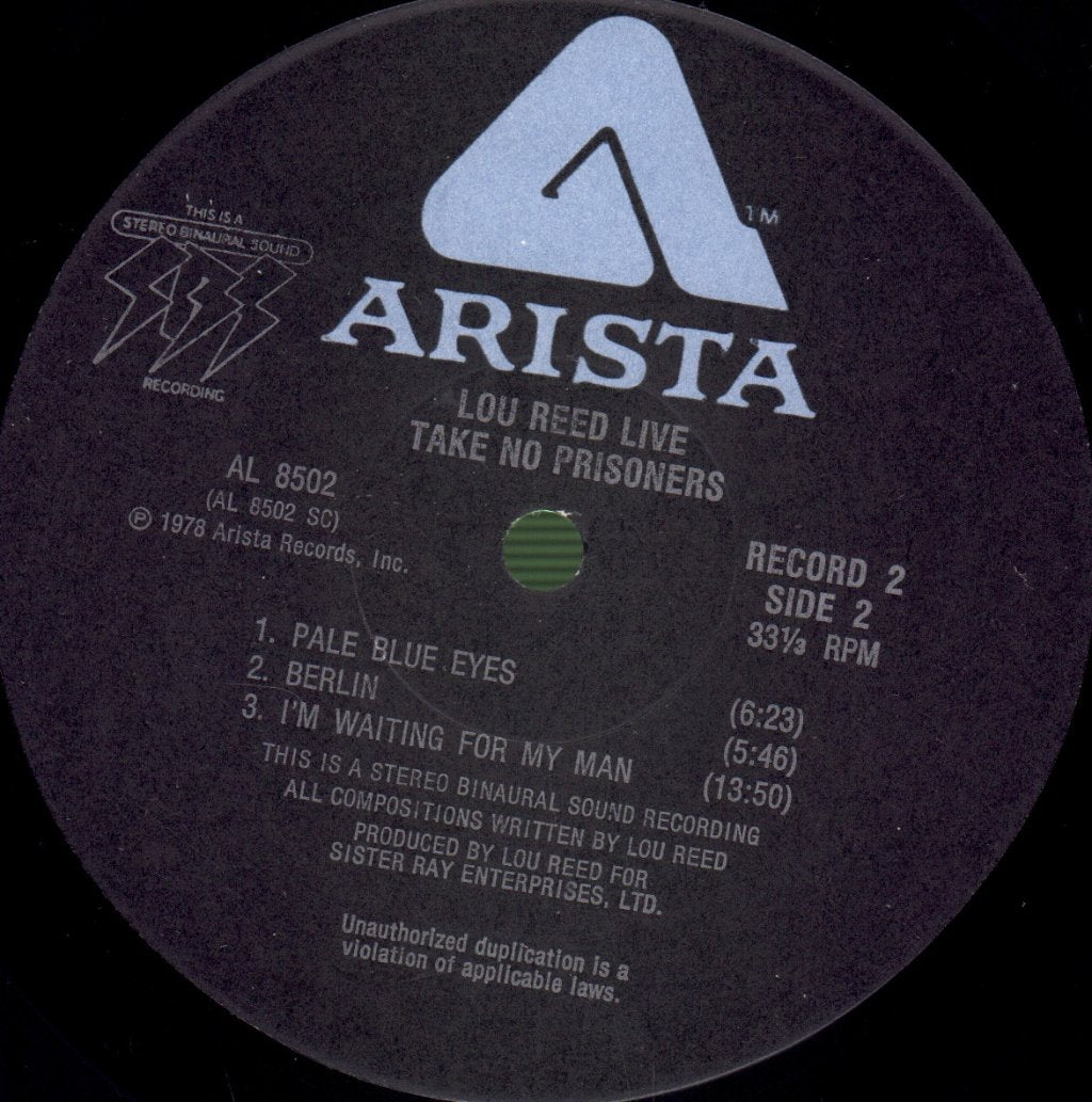 Lou Reed - Take No Prisoners (Live) - Lp