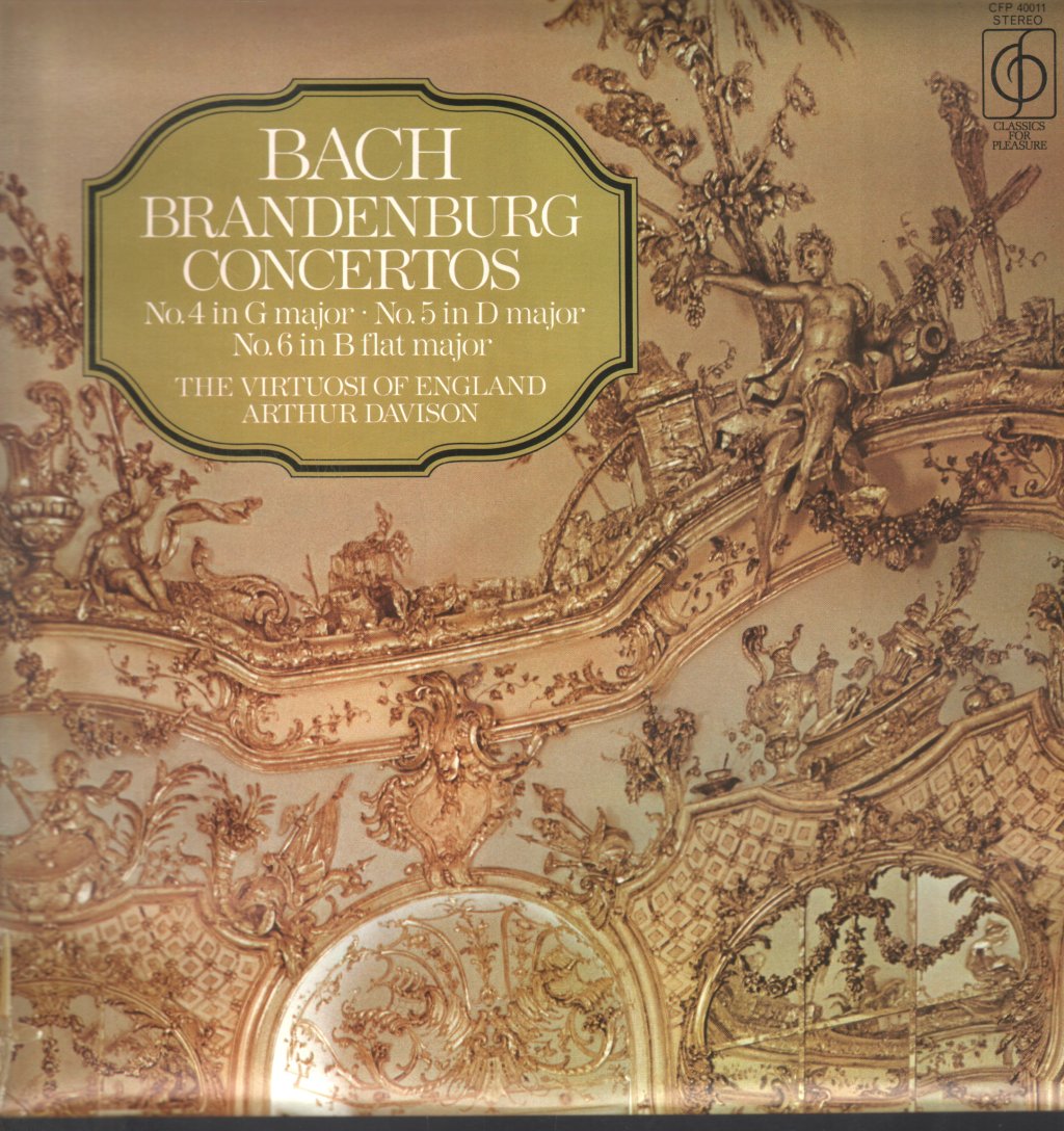 Arthur Davison / Virtuosi Of England - Bach - Brandenburg Concertos No. 4 In G Major / No. 5 In D Major / No. 6 In B Flat Major - Lp