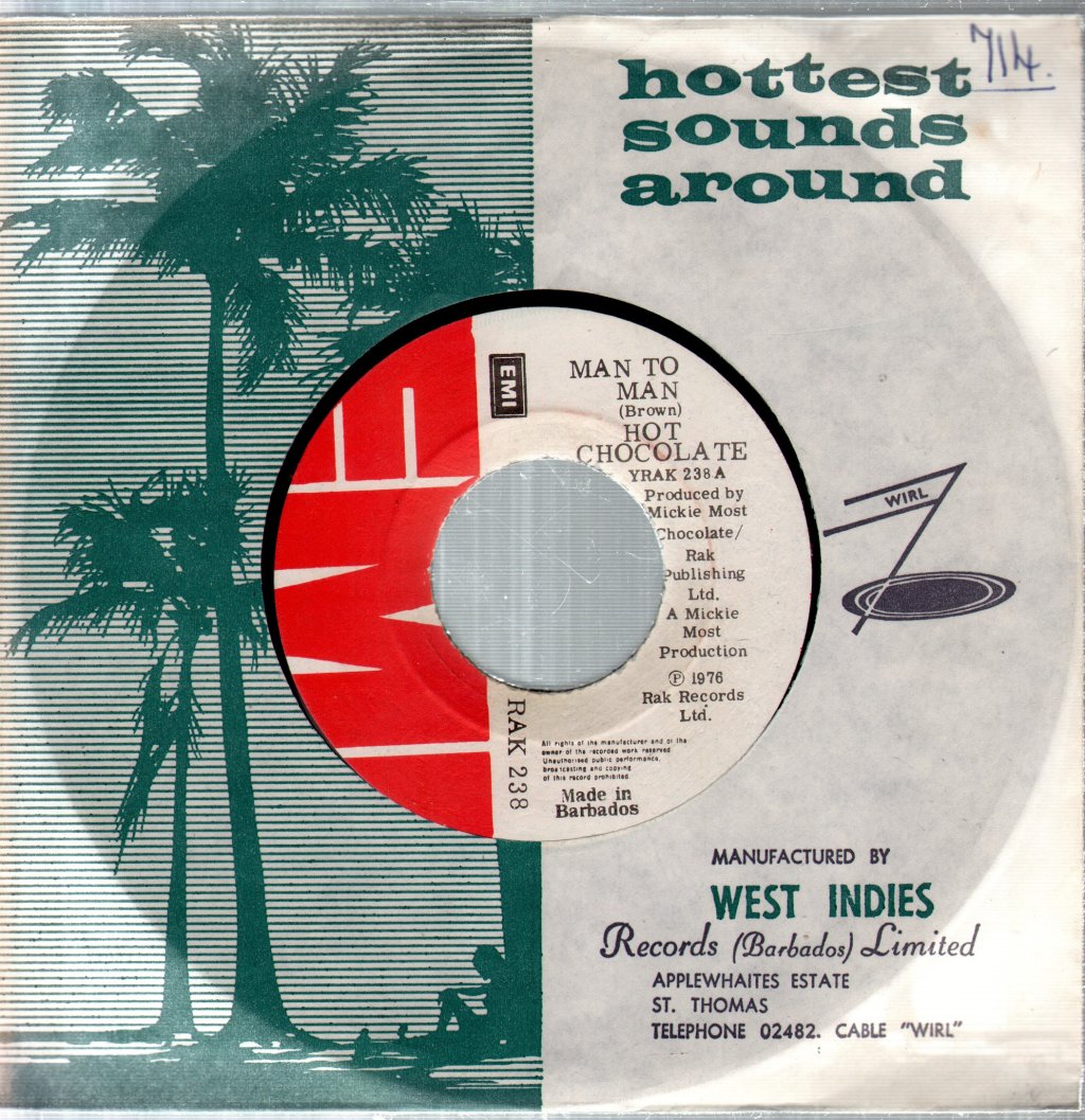 Hot Chocolate - Man To Man - 7 Inch