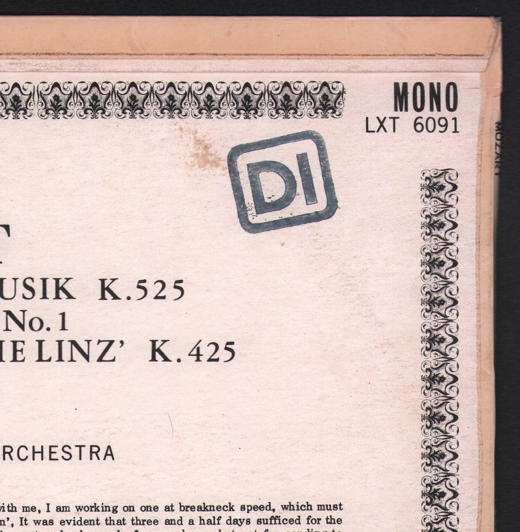 Istvan Kertesz / Vienna Philharmonic Orchestra - Mozart - Eine Kleine Nachtmusik K.525 / Symphony No.36 'The Linz' K.425 - Lp