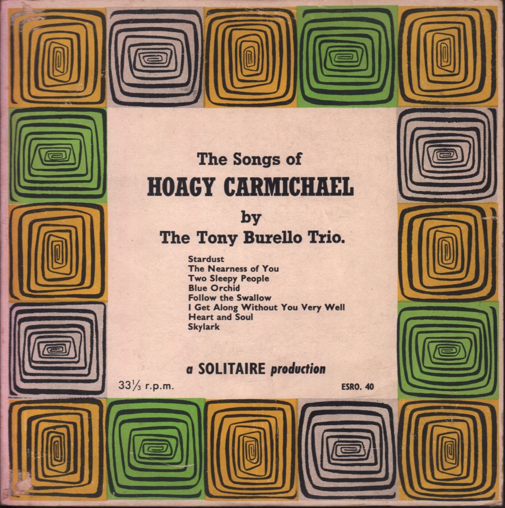 Tony Burrello Trio - Songs Of Hoagy Carmichael - 10 Inch