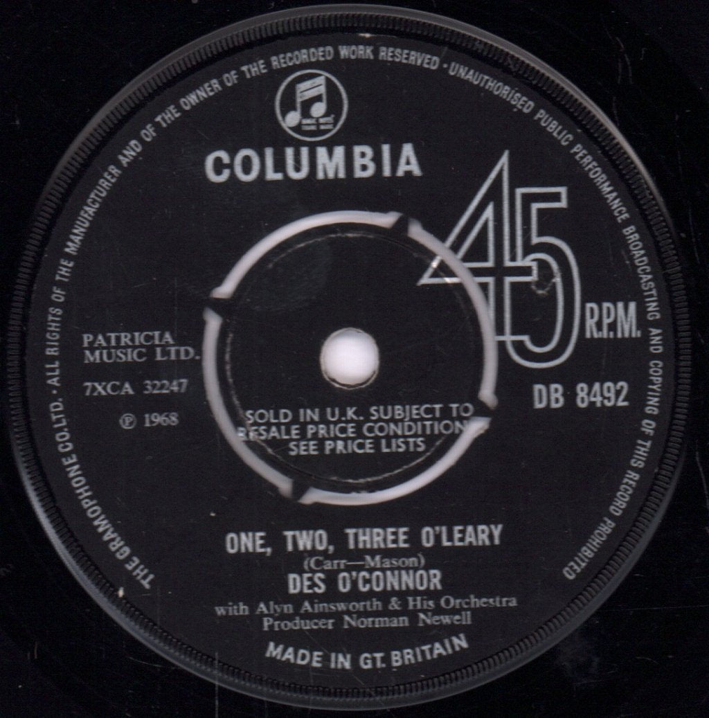 Des O'Connor - One Two Three O'leary - 7 Inch