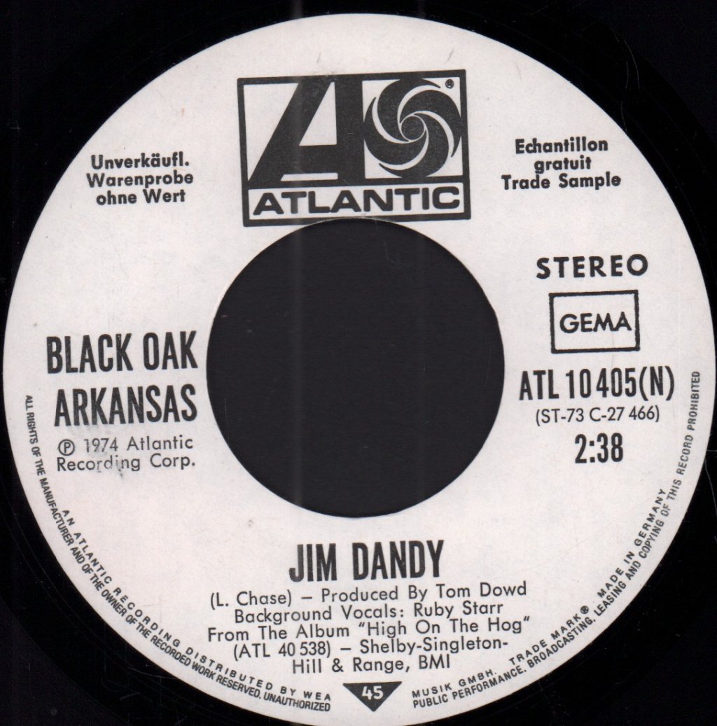Black Oak Arkansas - Red Hot Lovin' / Jim Dandy - 7 Inch