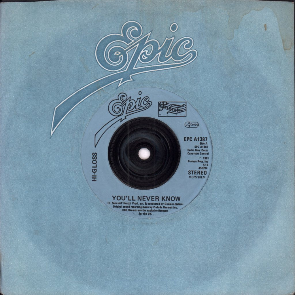 Hi Gloss - You'll Never Know - 7 Inch