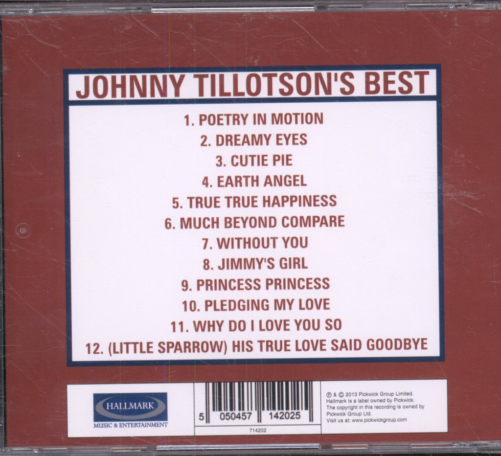 Johnny Tillotson - Johnny Tillotson's Best - Cd