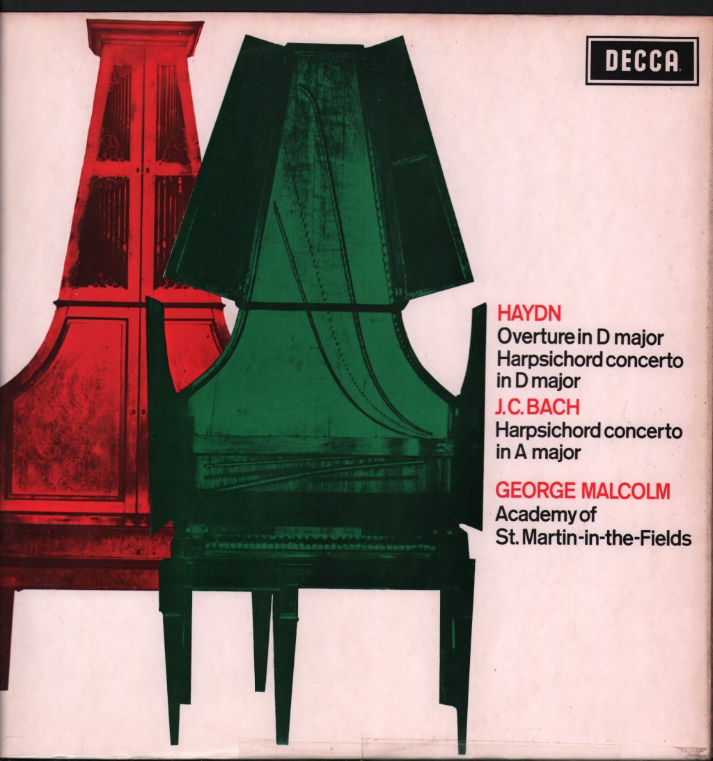 George Malcolm / Academy Of St. Martin-in-the-Fields - Haydn / J.C. Bach - Harpsichord Concertos - Lp