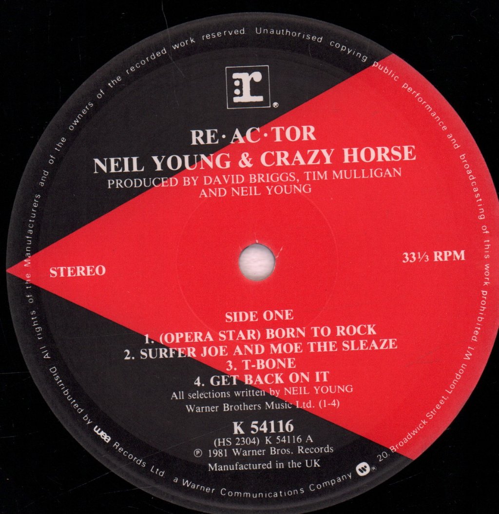 Neil Young And Crazy Horse - Reactor - Lp