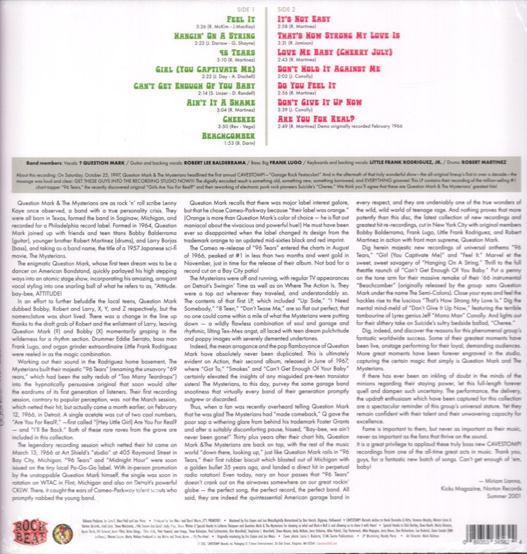 Question Mark And The Mysterians - Cavestomp Presents Are You For Real - Lp