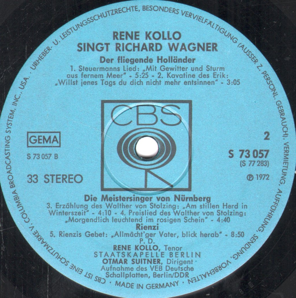 Rene Kollo - Singt Richard Wagner - Double Lp