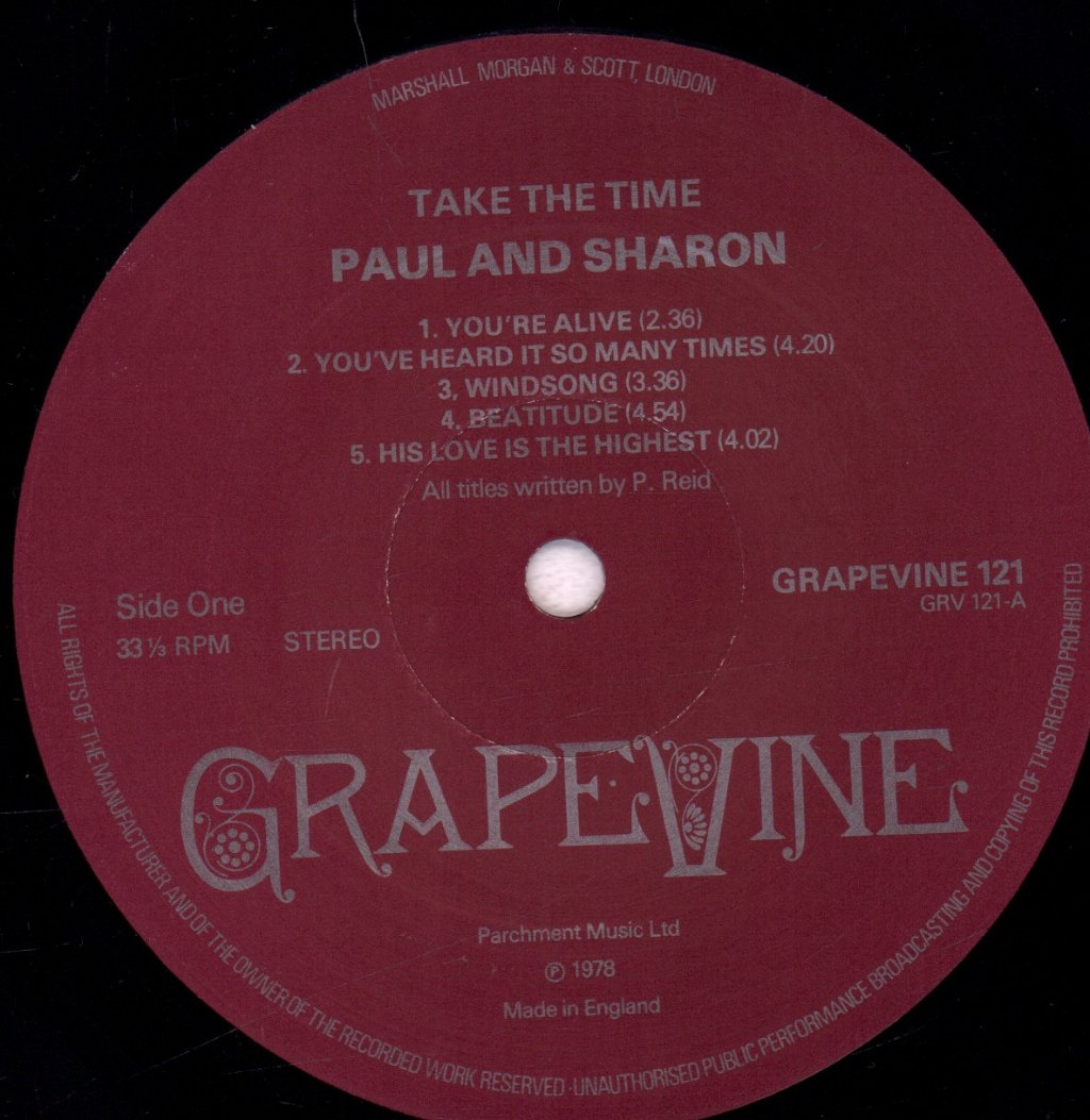 paul and sharon - Take The Time - Lp