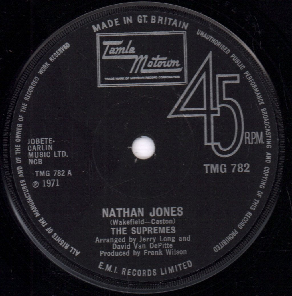 Supremes - Nathan Jones - 7 Inch
