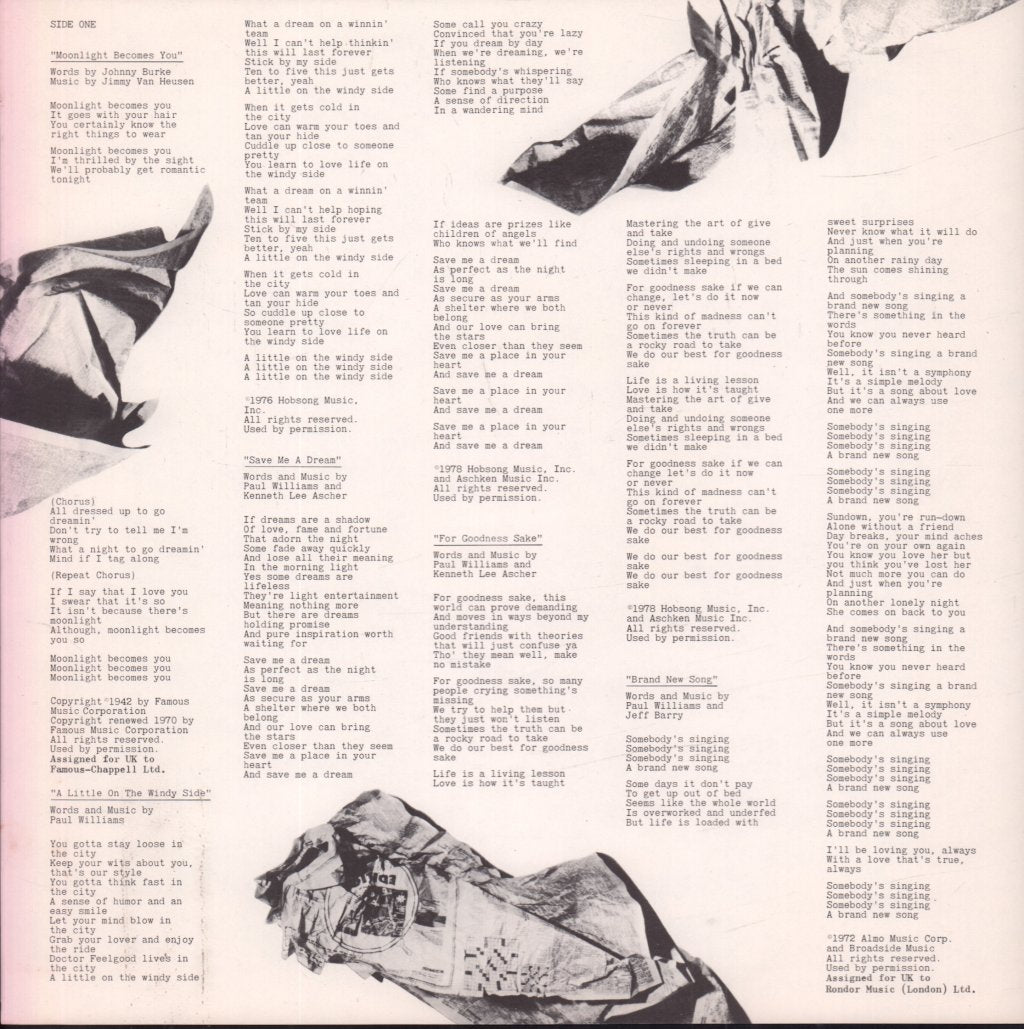 Paul Williams - A Little On The Windy Side - Lp