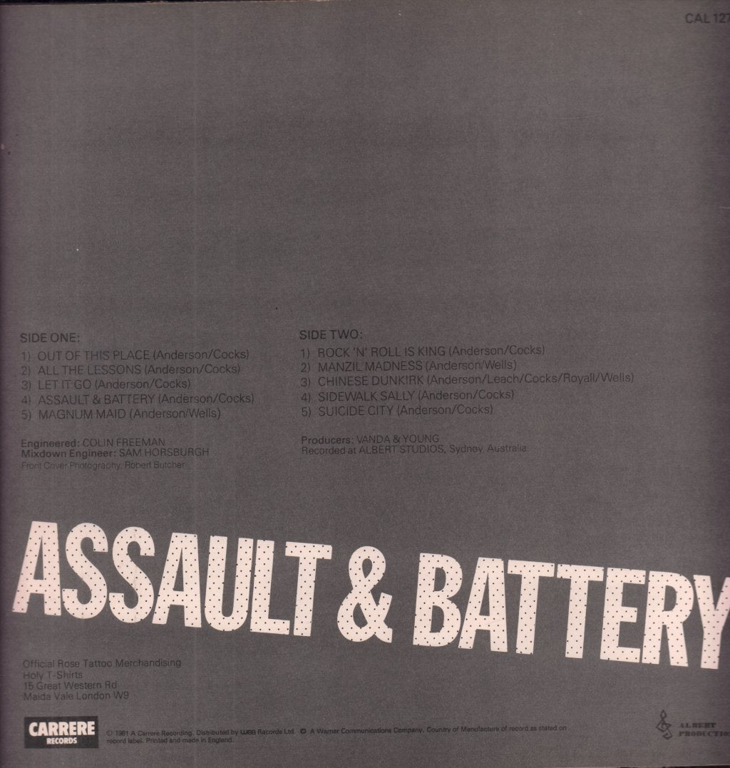 Rose Tattoo - Assault And Battery - Lp