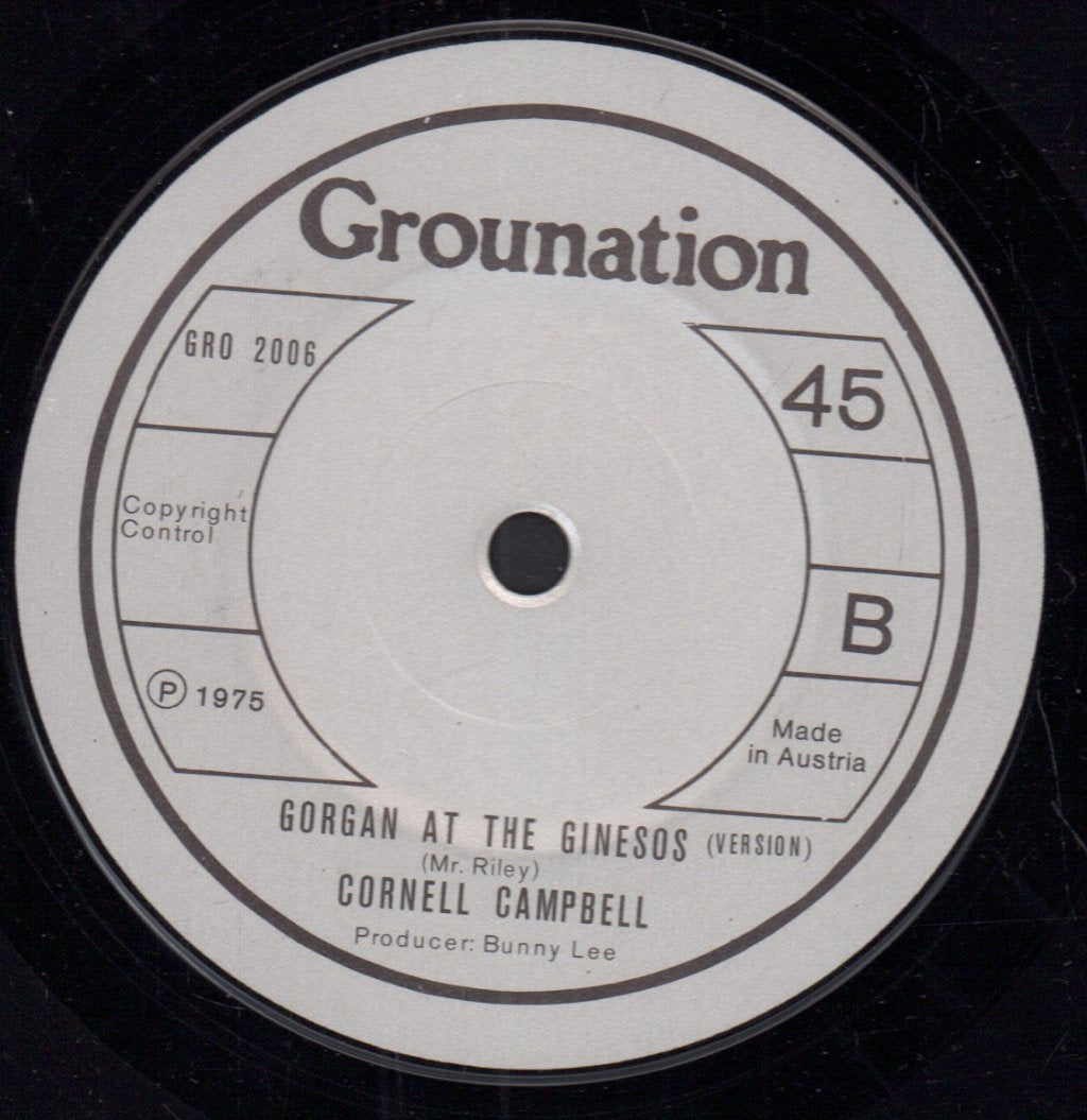 Cornell Campbell - Gorgan At The Ginesos - 7 Inch