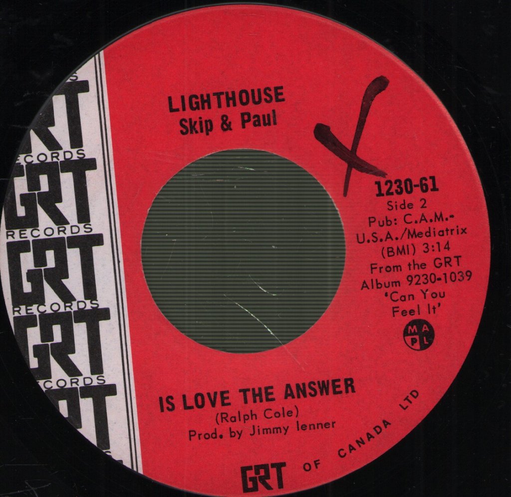 Lighthouse - Can You Feel It - 7 Inch