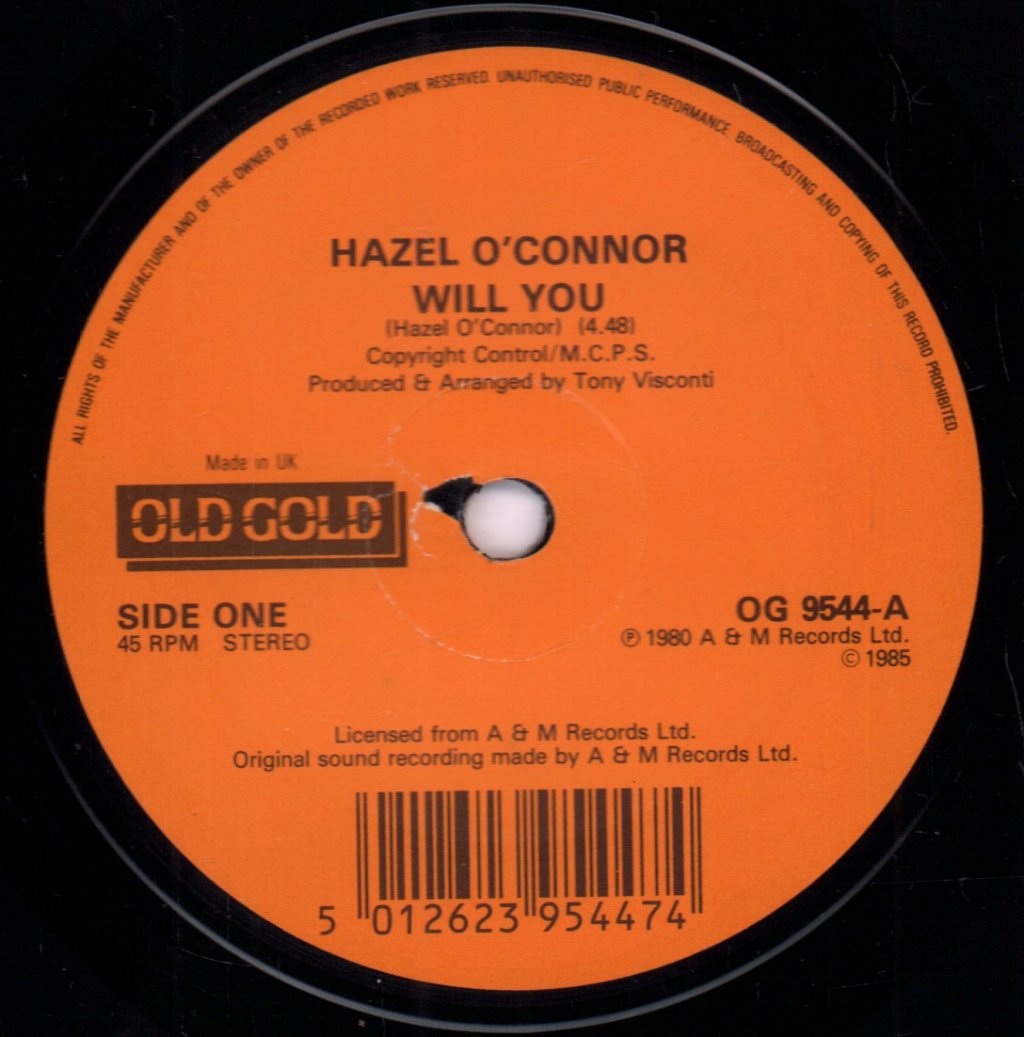 Hazel O'Connor - Will You - 7 Inch
