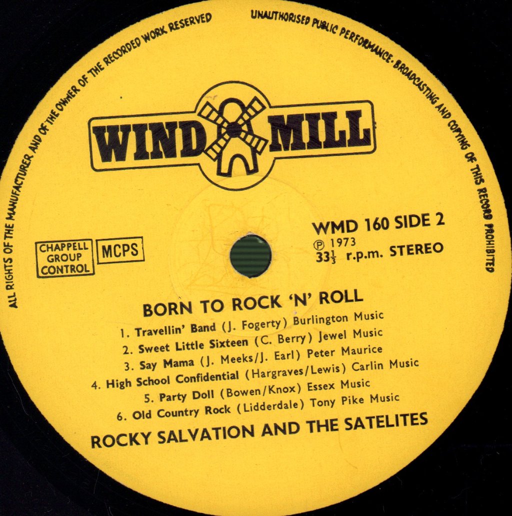 Rocky Salvation And The Satellites - Born To Rock N Roll - Lp