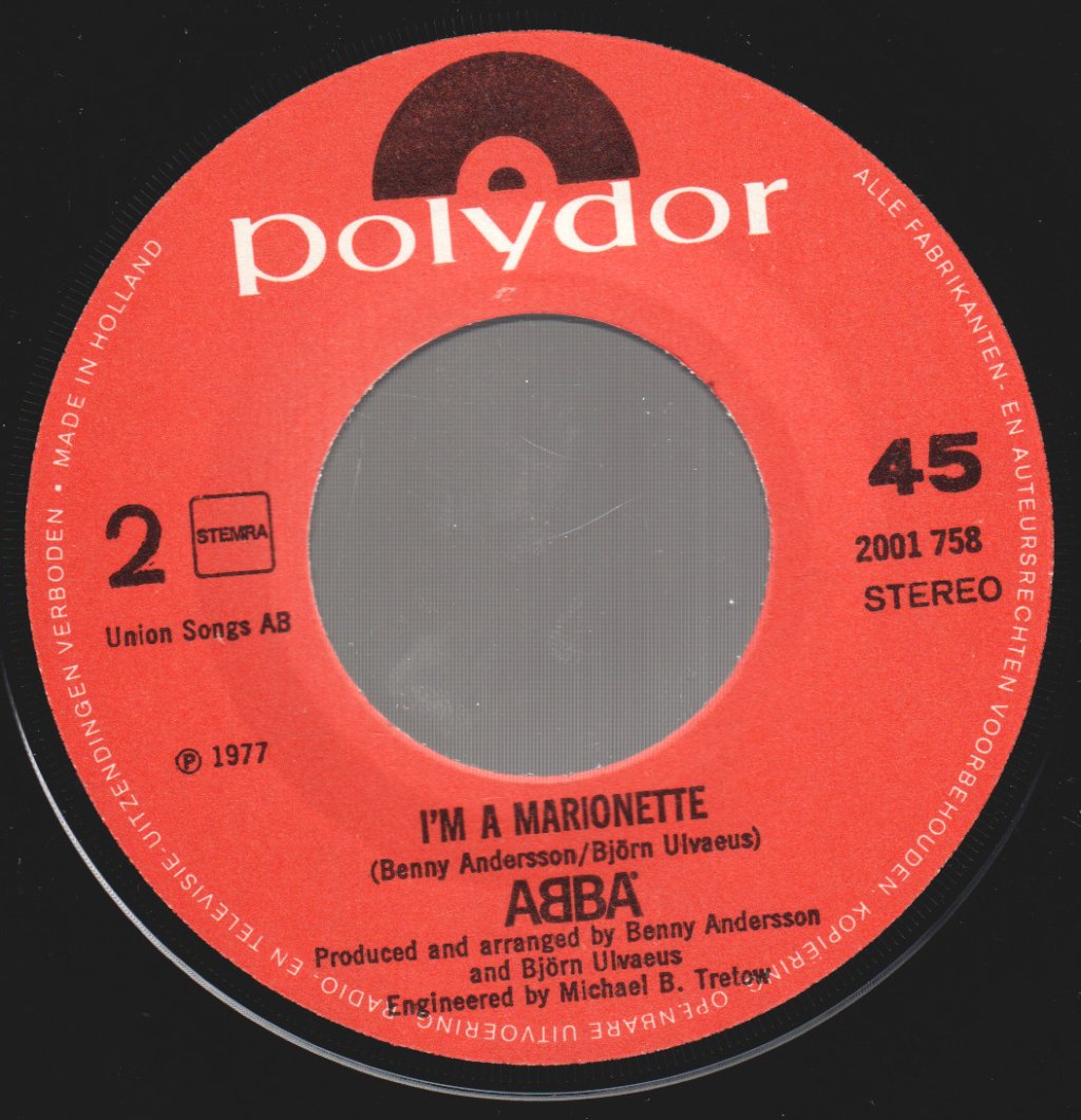 ABBA - Take A Chance On Me / I'm A Marionette - 7 Inch