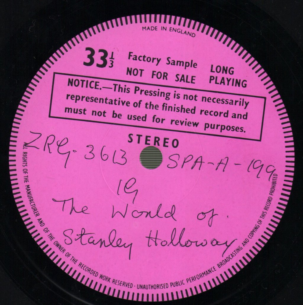 Stanley Holloway - World Of - Lp