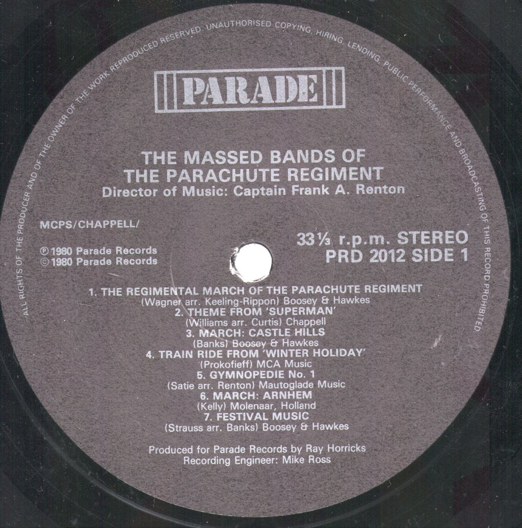 Parachute Regiment - Massed Bands Of The Parachute Regiment - Lp