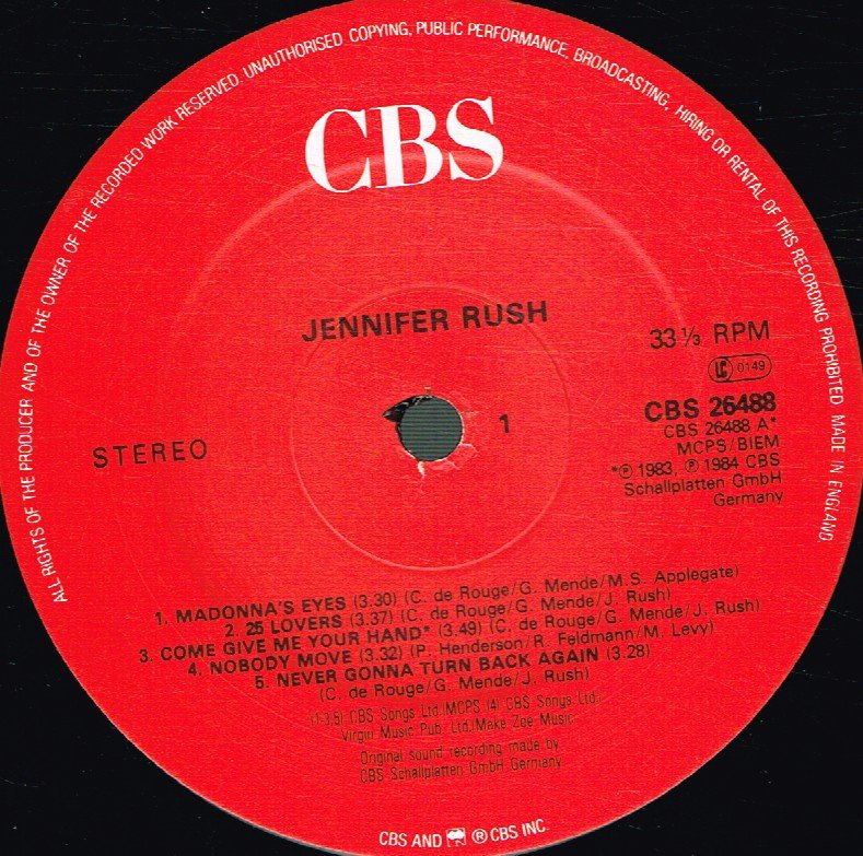 Jennifer Rush - Jennifer Rush - Lp