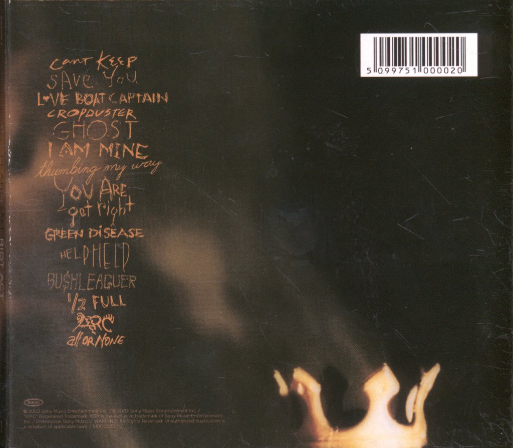 Pearl Jam - Riot Act - Cd