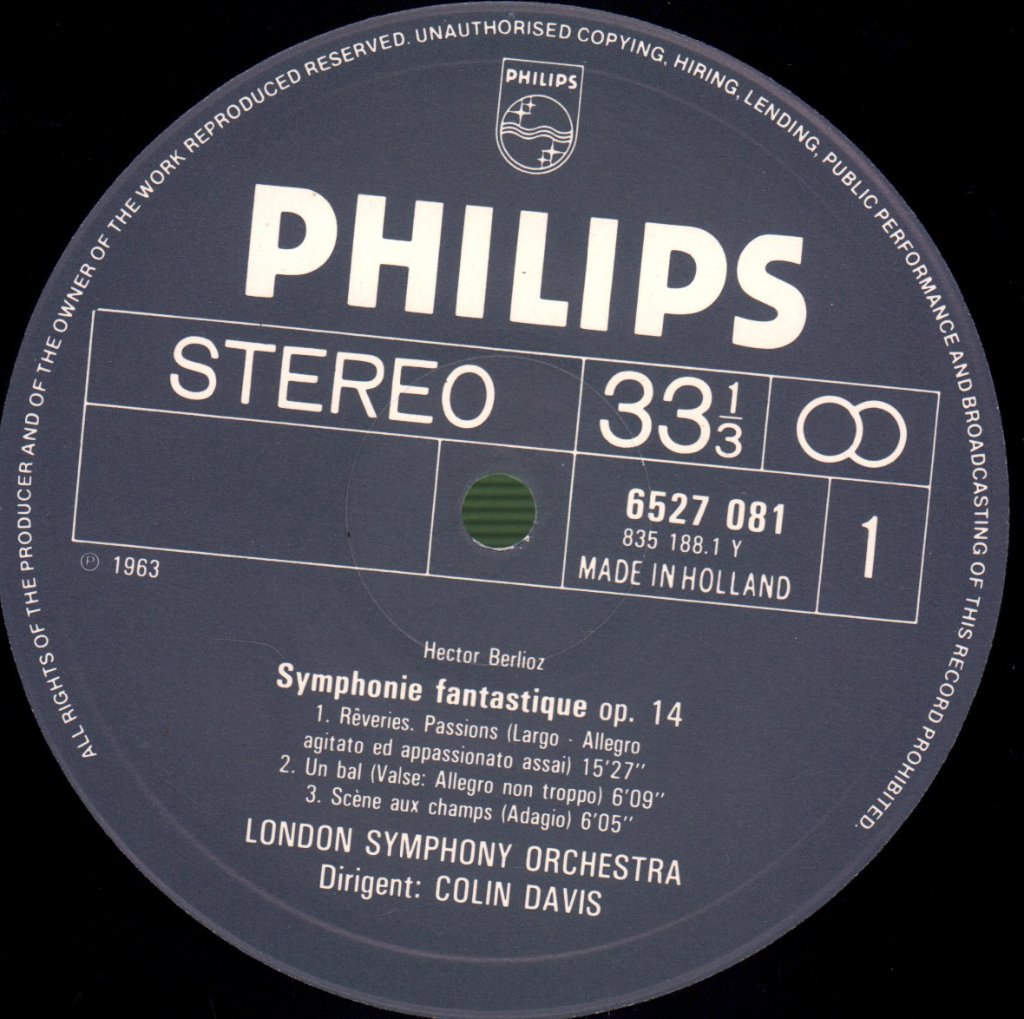 Hector Berlioz - Symphonie Fantastique - Lp