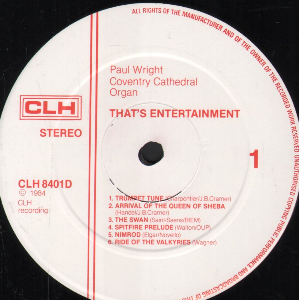 Paul Wright - That's Entertainment - Lp