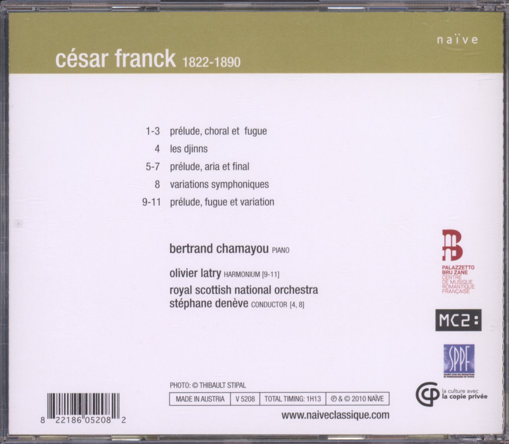 Royal Scottish National Orchestra, Stéphane Denève - César Franck - Cd