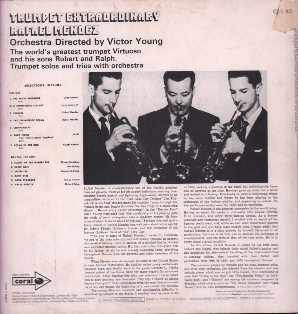 Rafael Mendez - Trumpet Extraordinary - Lp