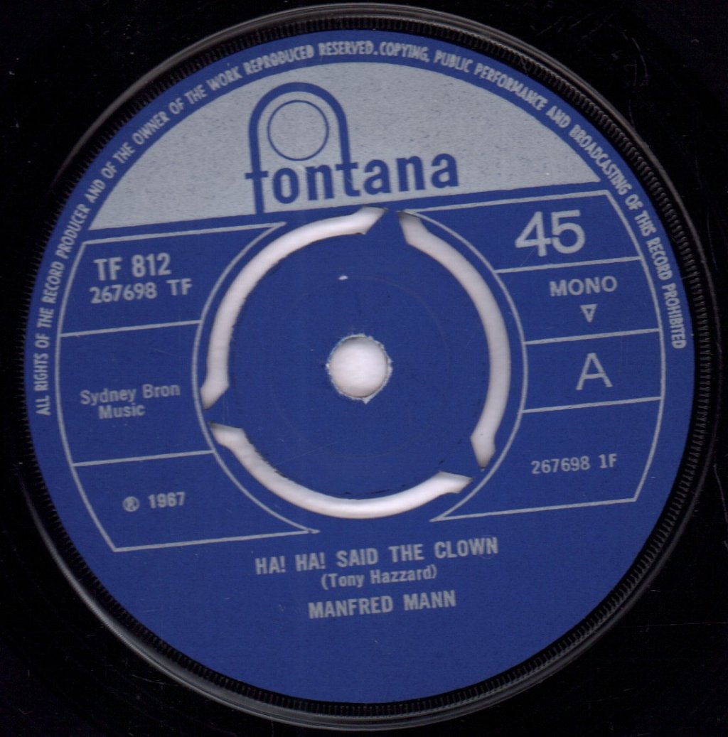 Manfred Mann - Ha Ha Said The Clown - 7 Inch