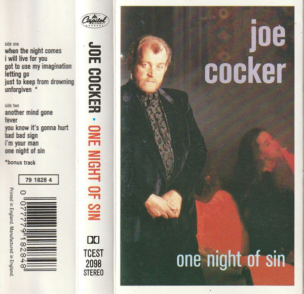 Joe Cocker - One Night Of Sin - Cassette