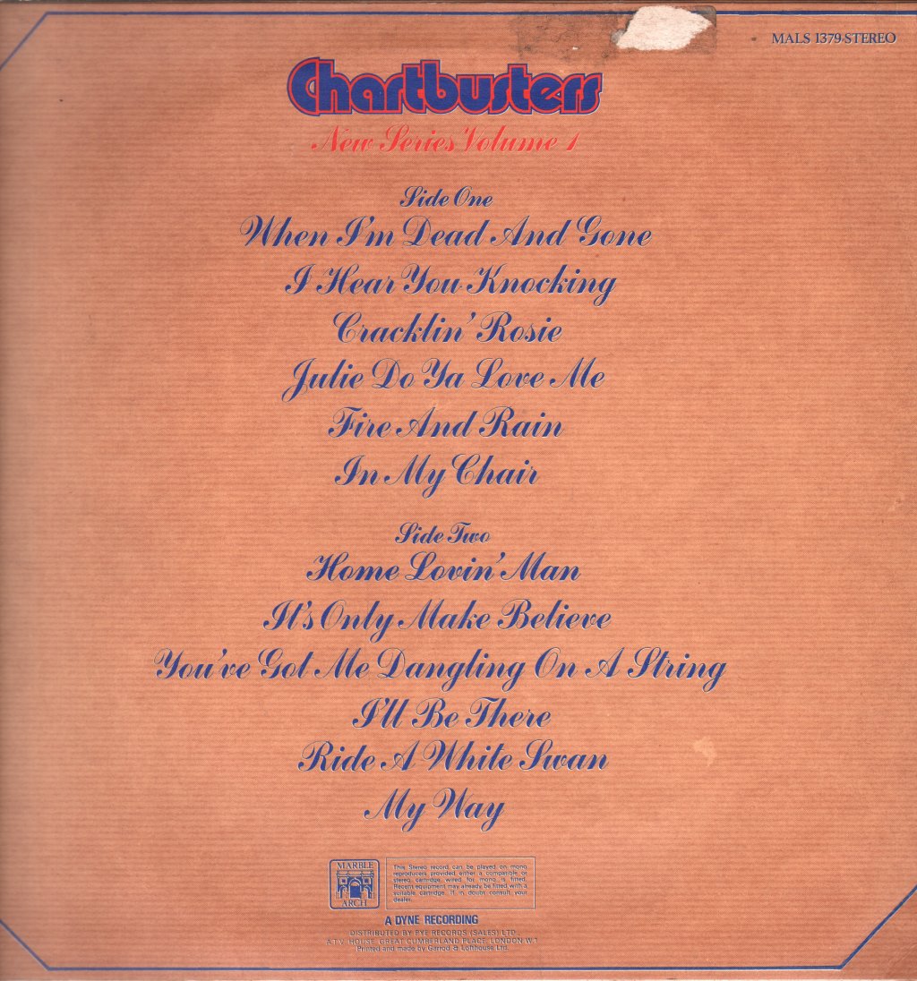 Chartbusters - New Series Volume 1 - Lp