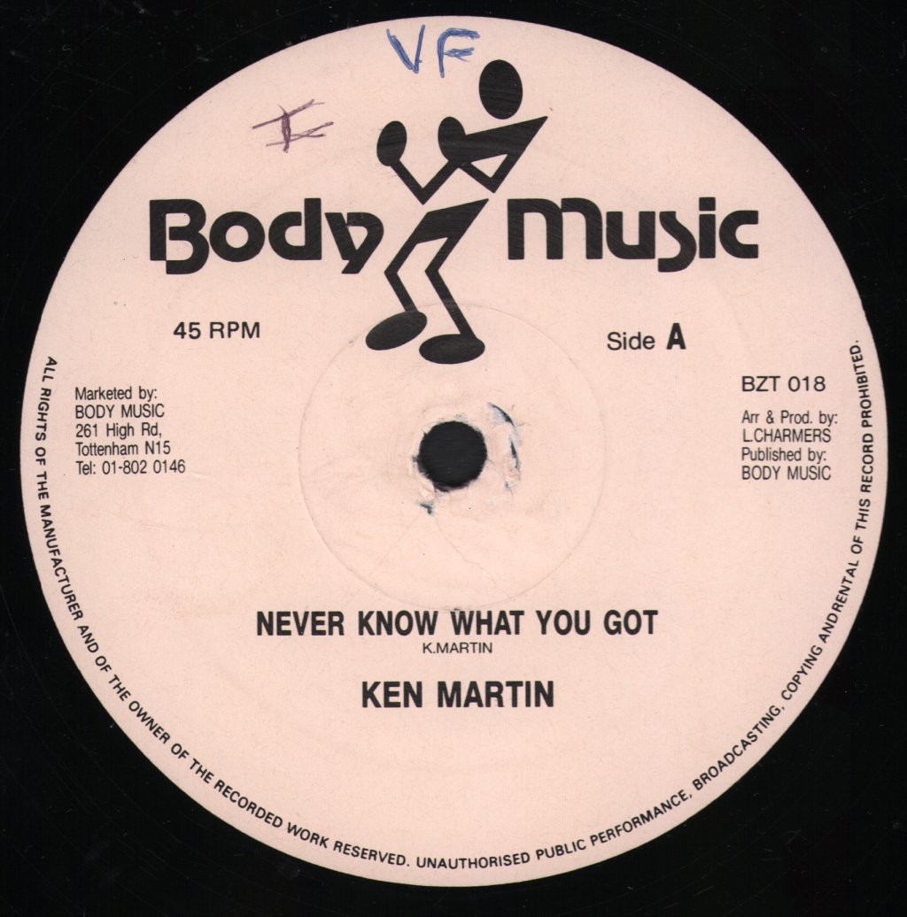Ken Martin - Never Know What You Got/Sweet And Tender - 12 Inch