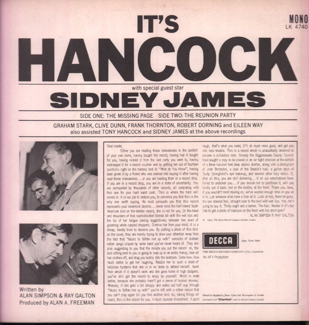 Tony Hancock - It's Hancock - Lp