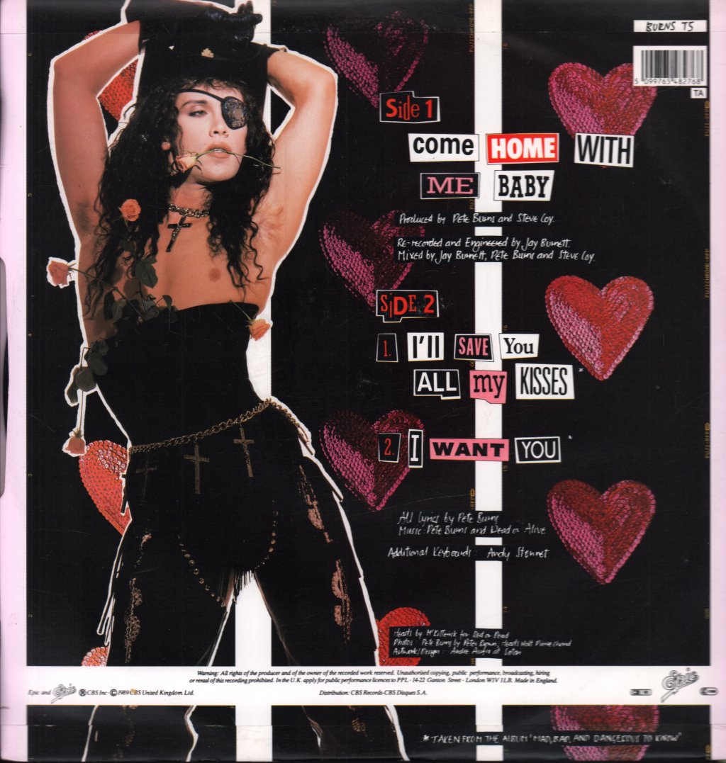 Dead Or Alive - Come Home With Me Baby - 12 Inch