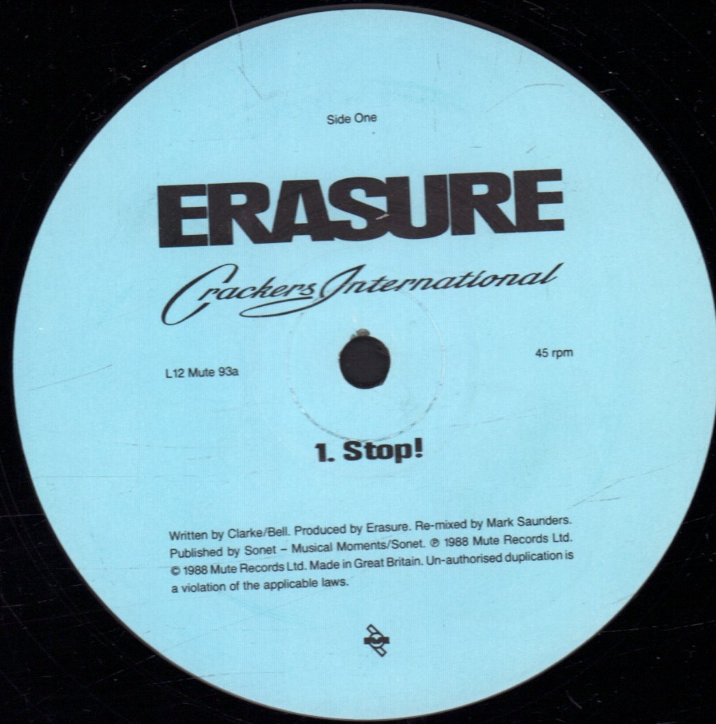 Erasure - Crackers International Part 2 - 12 Inch