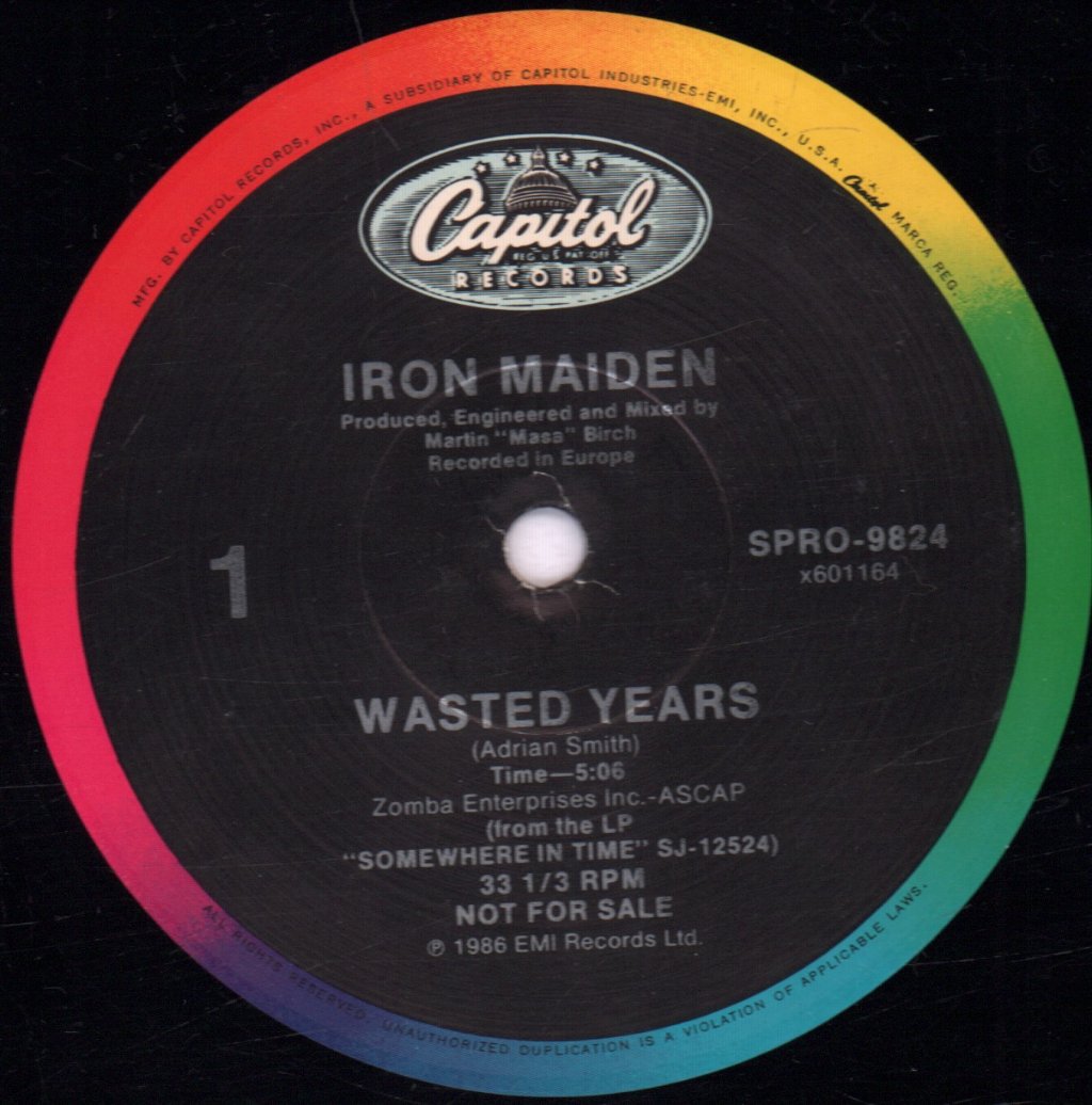 Iron Maiden - Wasted Years - 12 Inch
