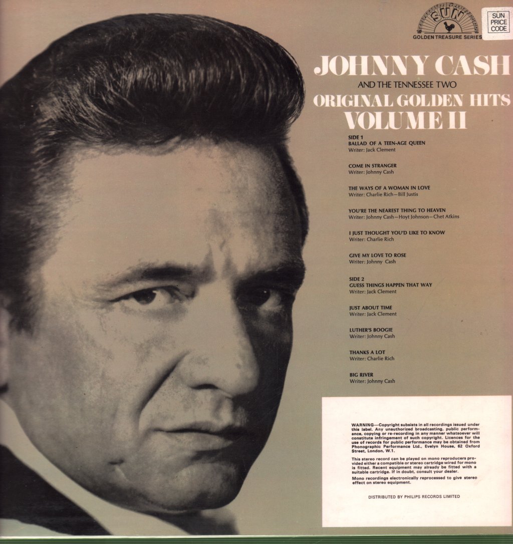 Johnny Cash And The Tennessee Two - Original Golden Hits Volume II - Lp